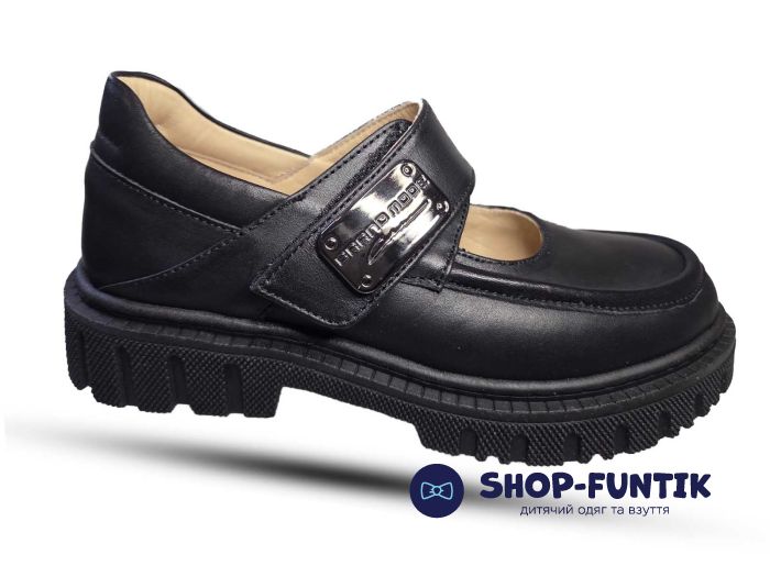 Туфли Tomini черные на липучке 3656