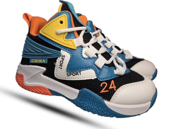 Кроссовки  Jong.Golf черно- белые с оранжевым 668.1