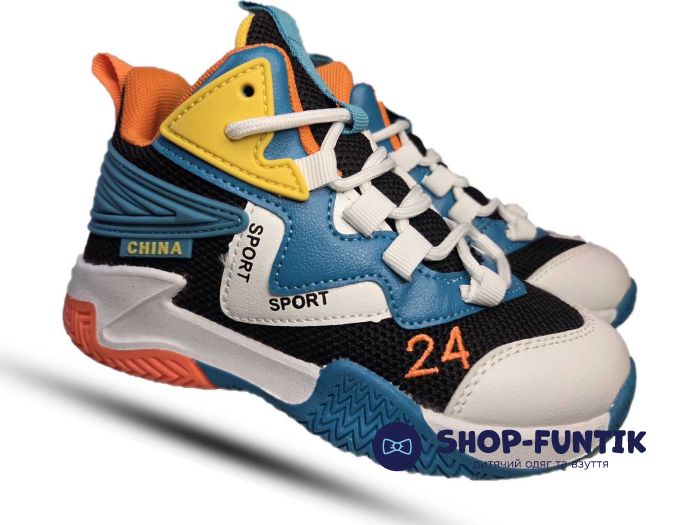 Кроссовки  Jong.Golf черно- белые с оранжевым 668.1