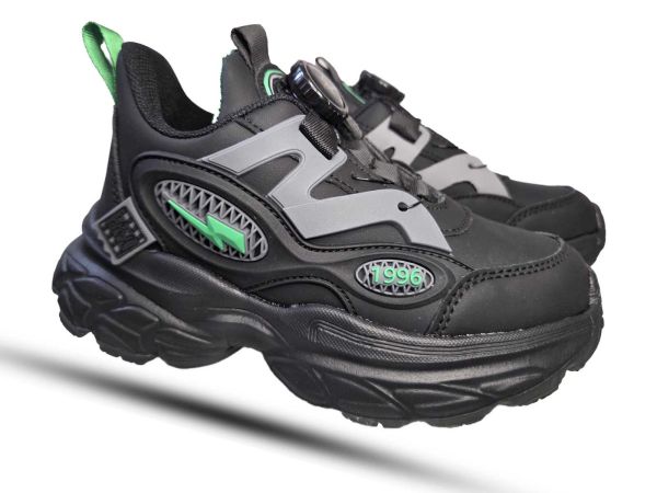 Кроссовки  Jong.Golf черные с зеленым 401