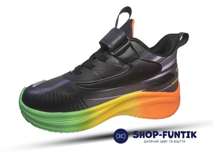 Кроссовки  Jong.Golf черные на цветной подошве 2503