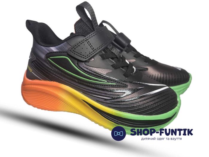 Кроссовки  Jong.Golf черные на цветной подошве 2503