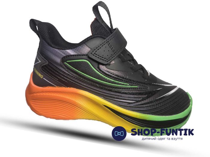 Кроссовки  Jong.Golf черные на цветной подошве 2503