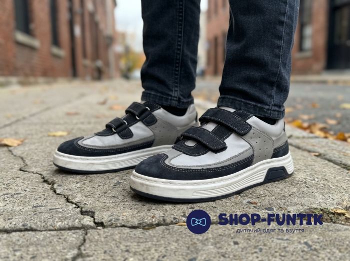 Кроссовки Toddler темно синии с серым 6143